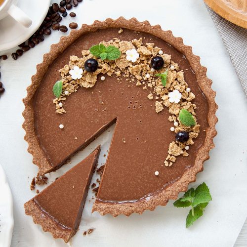 Crostata con Ganache al Cioccolato al Latte