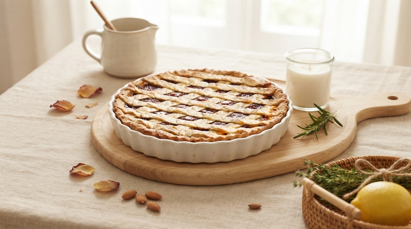 Crostata con confettura di fichi
