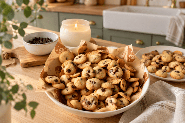 Biscotti al cioccolato in cucina accogliente