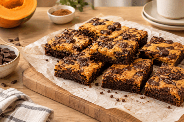 Brownies alla zucca e cioccolato