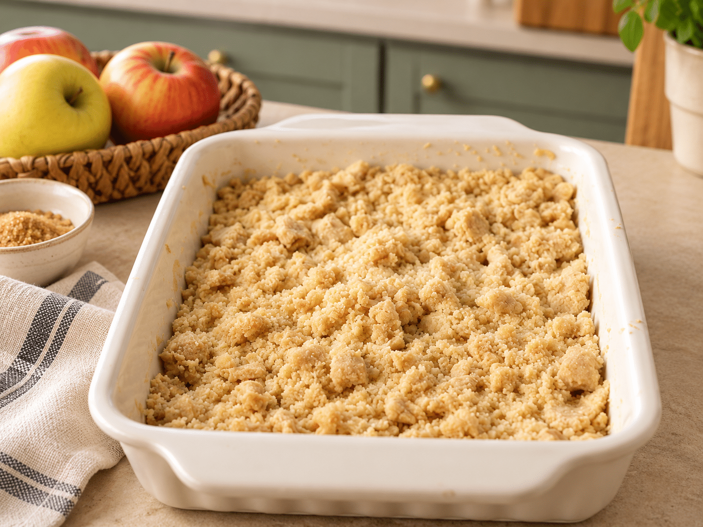 Crumble di mele al forno