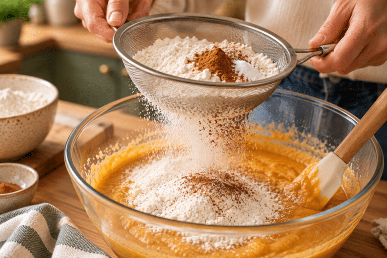 Dolce pioggia di spezie sulla pastella