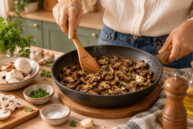 Funghi saltati in padella rustica