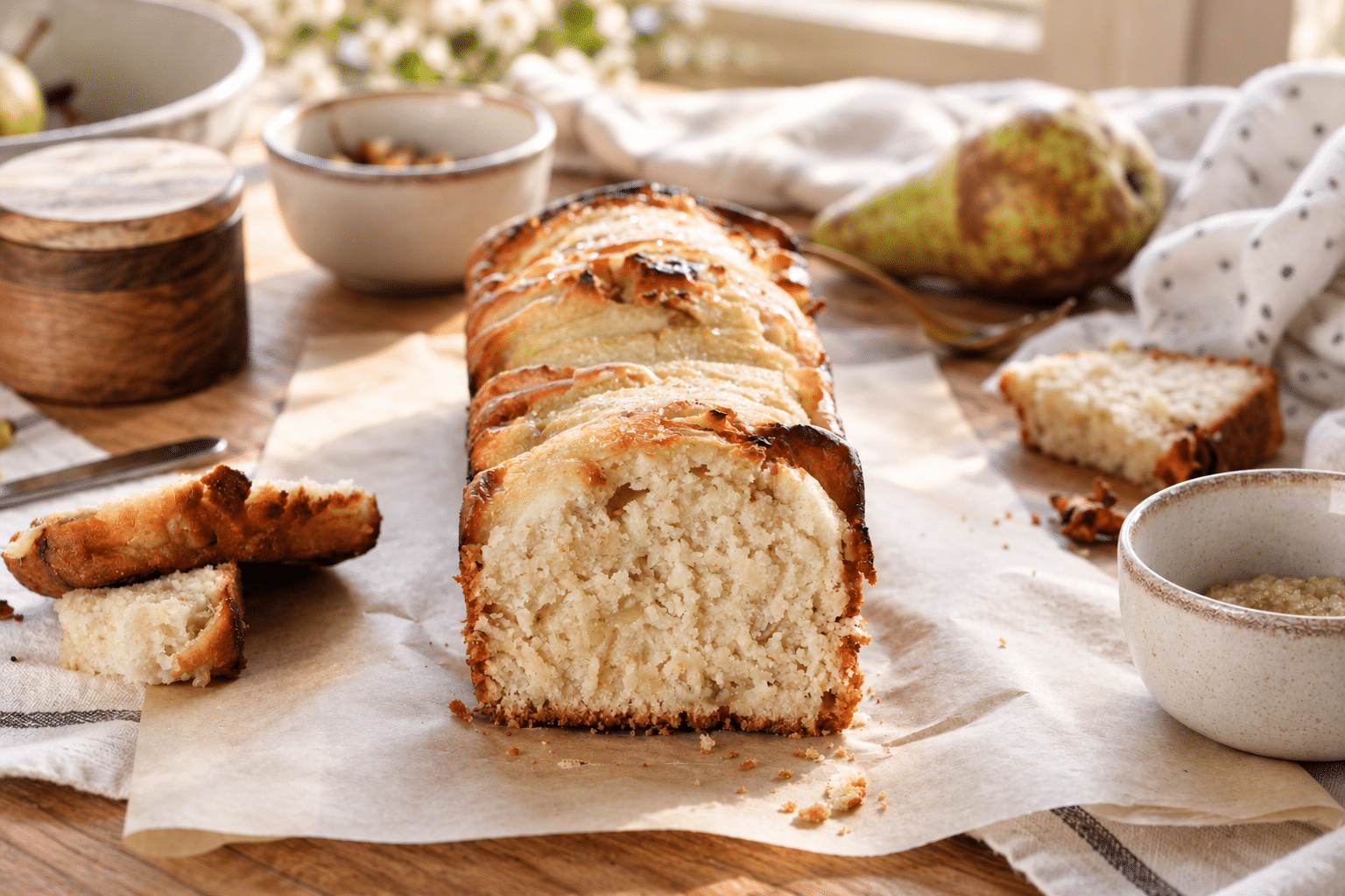 Plumcake vegano alle pere, cannella e nocciole