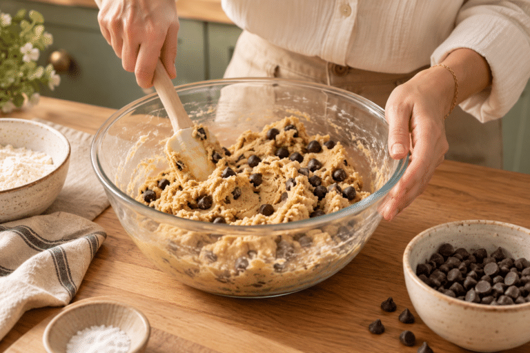 Preparazione di biscotti al cioccolato