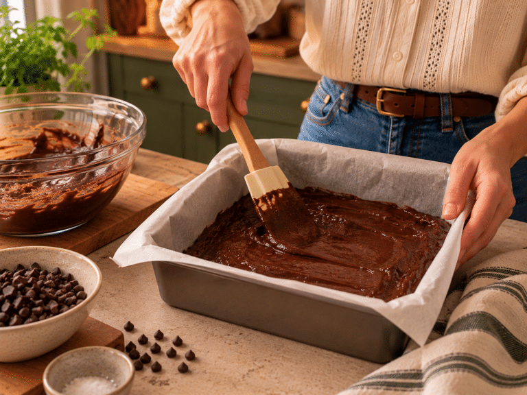 Preparazione di brownies al cioccolato