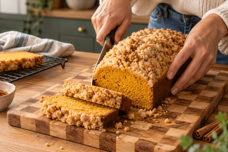 Taglio di plumcake speziato autunnale